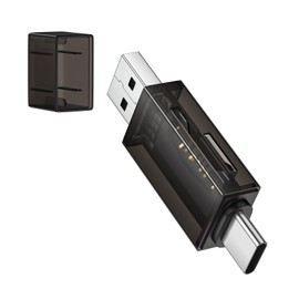 SD Card Reader, Micro SD Card Reader, Type-C & USB 3.0, Ultra High Speed Transfer, OTG Compatible, 2-in-1, USB3.0, Microsd, 2 TB, Supports Large Capacity Cards, Compatible with Android Smartphones
