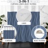 NAEMBCU No Hook Shower Curtain and Liner Set 71" x