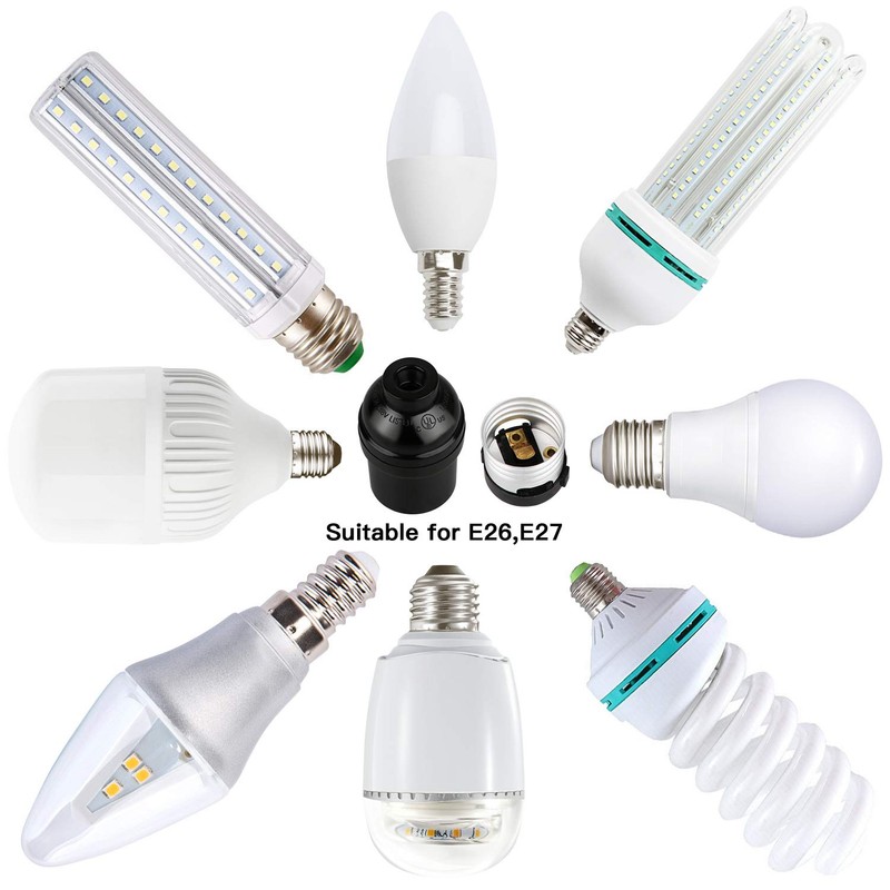 E26 E27 Light Sockets, 8 Packs Edison Period Retro Style