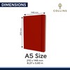 Collins Legacy A5 Hard Cover Notebook, 240 80gsm Ruled Pages