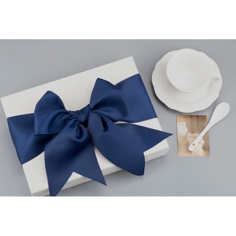 Tekdeere 3 inch Solid Navy Grosgrain Ribbon 25 Yards, Perfect