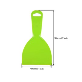 uxcell Putty Scraper 4" Plastic Flexible Putty Knives Disposable Spreader for Taping Drywall Wall Painting Green 3pcs