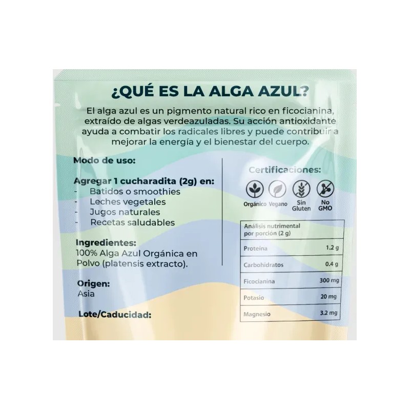 Alga Espirulina Azul Orgánica