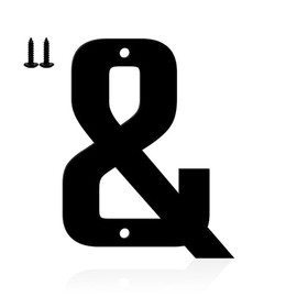 Ya_chtttwo Metal House Numbers,4" Black Metal Modern Door Garden Mailbox Apartments Outside Farm Decorative Letters House Numbers with Nail Kit Visibility Signage(Black-and)