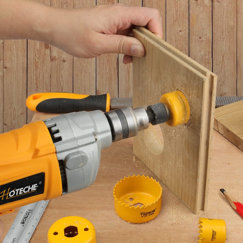 Hoteche 6 Piece Hole Saw Set (with Versatile Hole Cutter