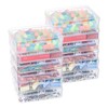 Kingrol 18 Pack Mini Clear Plastic Storage Containers with Lids,