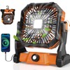 Portable Camping Fan,20000mAh Rechargeable Battery Powered Fan with LED Lantern,