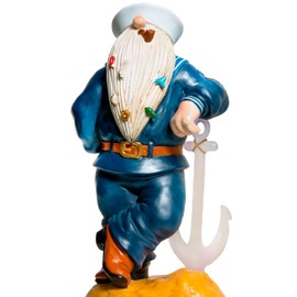 Redwix Navy Gnome 11.43" x 5.5", Funny Garden Gnomes, Gnomes Decorations for Yard, Patriotic Garden Decor, Navy Gifts, Army Gnome