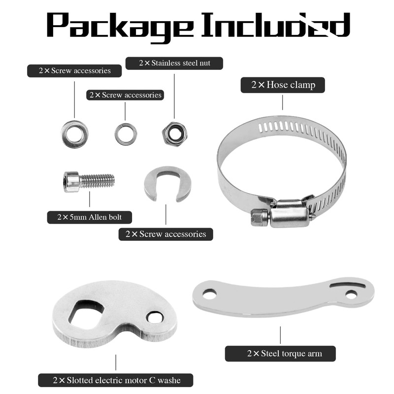 2 Sets Universal Torque Arm Conversion Kit Compatible with E-Bike