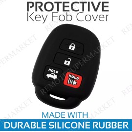 RemoteSuperMarket Key Fob Cover for 2012-2018 Toyota Prius C Remote Case Rubber Skin Jacket