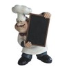 ICE ARMOR 11" H Chef Holding Chalkboard Menu Blackboard Statue