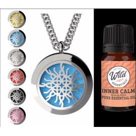 Wild Essentials Love Knot 316L Stainless Steel Aromatherapy Diffuser Locket  Inner Calm Oil
