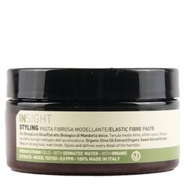 Insight Styling Elastic Fibre Paste with Olive Oil & Sweet Almond for Medium Strength Hold & Matte Natural Finish, 3 Fl. Oz. / 90 mL