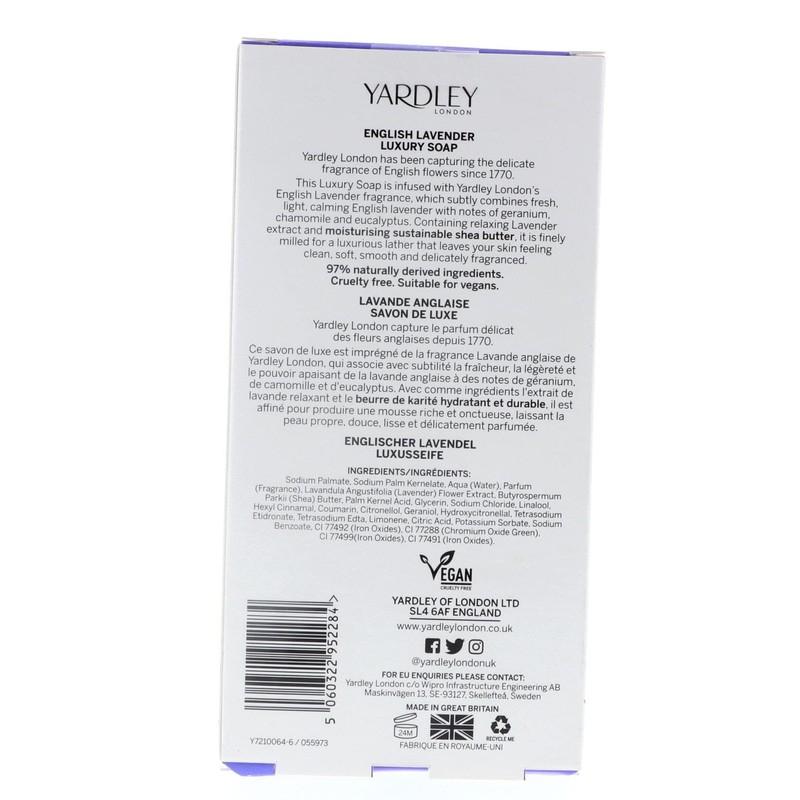 English Lavender By Yardley of London 3 Luxury Soaps