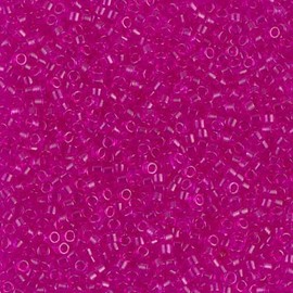 Miyuki Delica 11/0 Cylinder Seed Beads - Dyed Tr Fuchsia - DB1310 5 Grams