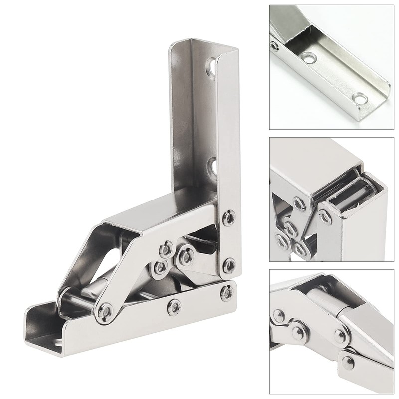 HOJLKLD 90 Degree Folding Shelf Hinge 2 Pack Hidden Bracket