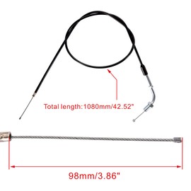 WOOSTAR 1080mm Cable Acelerador Reemplazo para 125cc 150cc 200cc 250cc Dirt Pit Bike ATV 4 Wheeler Quad Dune Buggy Go Kart