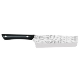 Kai PRO 6" Nakiri Knife, Japanese Vegetable Knife, AUS6M Stainless Steel with Hammered Tsuchime Finish, 16-Degree Edge, and Riveted POM Handle, Ideal for Commercial Kitchens and Home Use