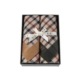 Daks (신세계센텀점)하우스체크 면 손수건 2종세트 DCHA9F002 Shinsegae Centum House Check Cotton Handkerchief 2-Piece Set DCHA9F002
