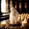 Virgin Mary Holding Baby Shaped Scented Candle,Enchanting Hand-Poured Aesthetic Soy