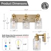 AMRUIPO 3 Light Bathroom Vanity Light Modern Brushed Gold Bathroom