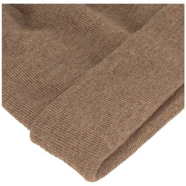 Breiter XXL knitted hat for larger heads, winter hat, beanie made of merino wool, Taupe - smooth, XXL