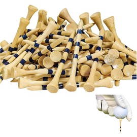 Mirhua Golf Tee, 3.2 inches (82 mm), Competition, Height Adjustable, Long Tee, Wood Tee, with Graduation, Golf Equipment, Competition Accessories, Bamboo