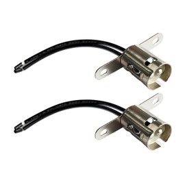 Lyxheth 2PCS Car Light Bulb Socket, Brake Light Socket, BA15D LED Bulb Light Lamp Long Socket Adapter with Wire Connector, Car Accessory Light Bulb Socket Holder for Car, SUV (BA15D-Long)