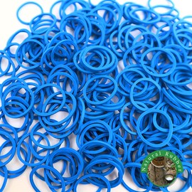 1000 Pcs Rubber Bands Hair Band Soft Elastic Hair Accessories Braids Mini Hair Ties Stretchy Hair Ties No Damage Rubber Bands for Hair Made in Vietnam (Blue - 4 Pack of 250 Pcs)