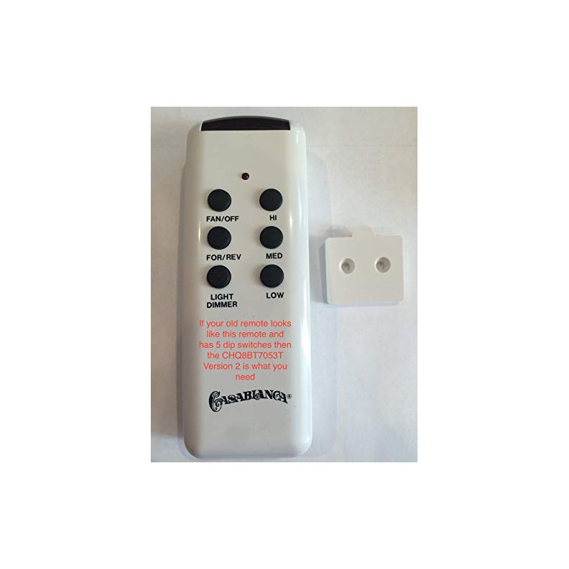 CHQ8BT7053T V.2 Replacement For Casablanca Ceiling Fan Remote Control CHQ8BT7053T
