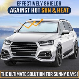 EcoNour Parasol para Parabrisas de Coche | Protección Completa contra Calor y UV | Parasol de Alto Rendimiento con Bloqueo de Luz | Diseño Plegable Mantiene Fresco el Interior | Almacenamiento