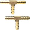 2pcs Brass 5/16'' Hose Barb Tee T 3 Way Union