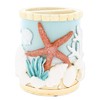 The Bridge Collection Coastal Toothbrush Holder with Starfish and Seashell