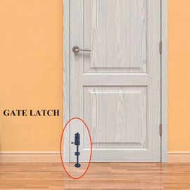 YAZREM Slide Bolt Gate Latch Thickened 304 Stainless Steel Latches Heavy Duty Safety Barrel Bolt Door Lock with Padlock Hole and Dust Canister for Wooden Fence, Yard Door, Barn Door, Shed Door
