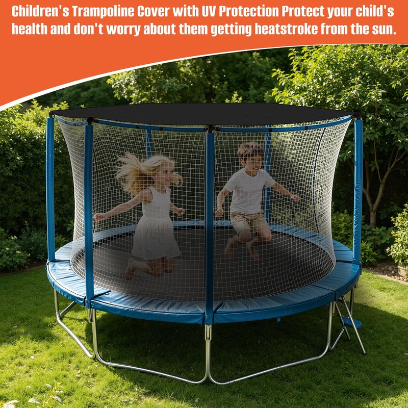 Trampoline Shade Cover with Hole,8FT Waterproof Trampoline Top Cover Fits
