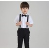 Black Child Kids Girls Boys Suspenders Braces,Adjustable Clip on Y-Back