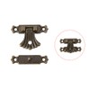 uxcell 2 Sets Wood Case Chest Box Rectangle Clasp Closure
