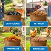 Plexon Round Trash Can 13 Gallon, Vintage Metal Outdoor Trash