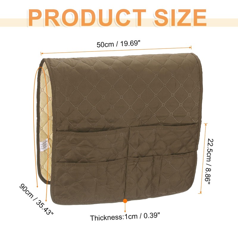 sourcing map Couch Sofa Armrest Organizer Non-Slip Chair Arm Recliner