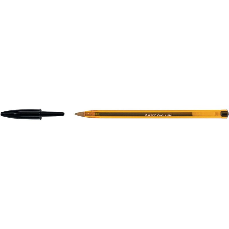 BIC Pack of 6 Crystal Fine ballpoint pens, black