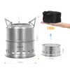 Lixada Camping Stove, Stainless Steel Portable Wood Stove, Solid Alcohol