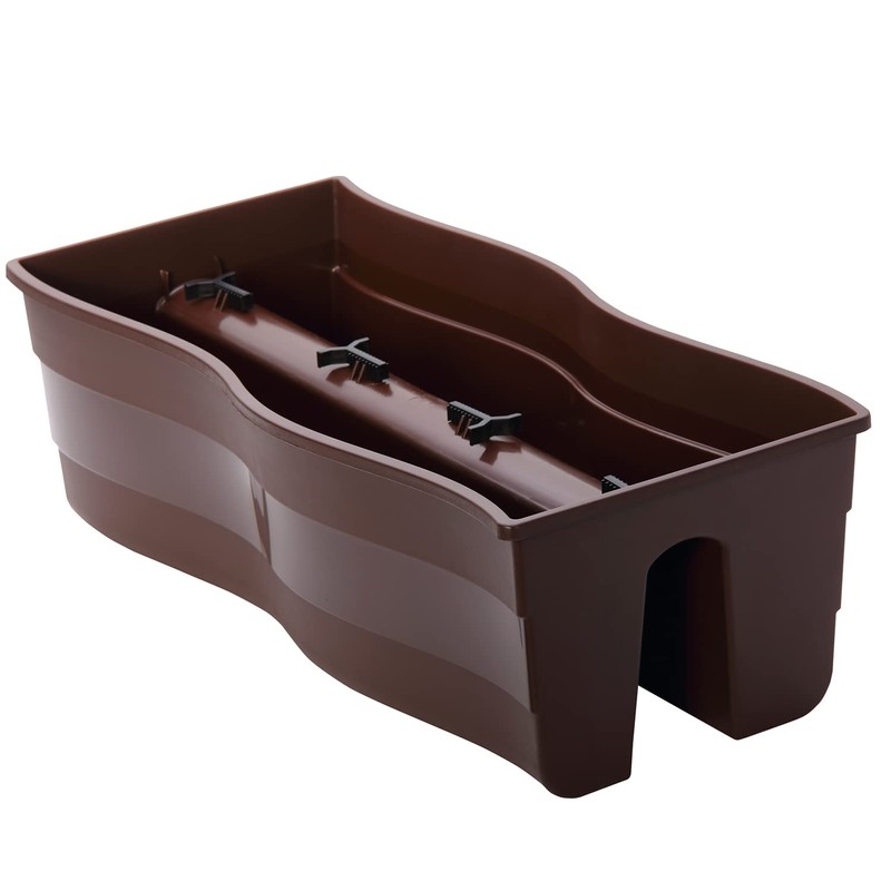 Ridge Rail Long Rectangular Flower Pot, Indoor/Outdoor Hanging Rail Planter
