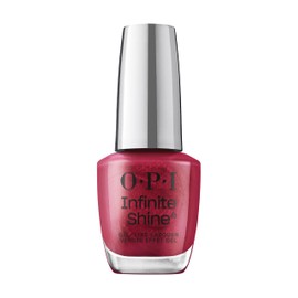 OPI Infinite Shine Long-Wear Dark Crème Finish Opaque Red Nail Polish, Up to 11 days of wear & Gel-Like Shine, I'm Not Really a Waitress, 0.5 fl oz