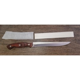 Americraft by Buck Knives USA Vintage Americraft by Buck Knives Chef's Carving Serrated Knife, Wood Handle