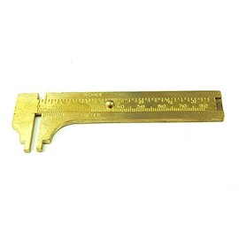 Small Brass 80mm 3" Vernier Caliper Measuring Gauge inches & MM. Scale Size. (D8012) Free UK Postage