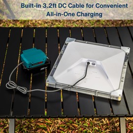 Steinwhale Battery Powered Charger for Starlink Mini Compatible with Makita Batteries, 60W 20V/3A Output, Waterproof DC Barrel Jack, Lightweight and Portable for Outdoor and Emergency Use