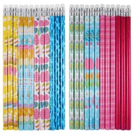 Luti 24 Easter #2 Wooden Pencils Variety Pack for Schools, Parties, and Rewards