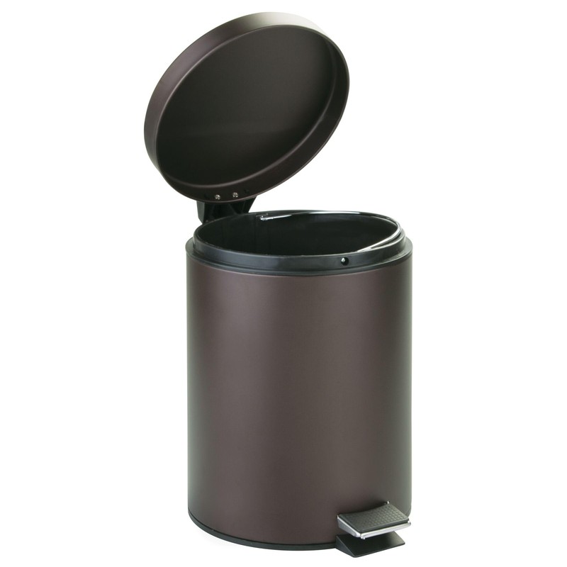 iDesign Round 1.3 Gallon Bathroom Step Trash Can - Set