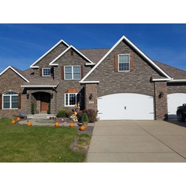 GenStone Faux Stacked Stone Right Corner Panel 12.5" x 11.25" in Stratford Color for Do It Yourself Friendly Home Improvement Projects