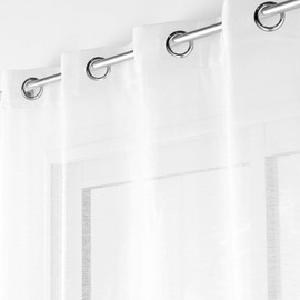 Douceur d'Intérieur, Lissea Curtain with eyelets, polyester, White140 x 240 cm